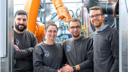 Das vierköpfige WeldNova-Team: Ömer Üstündağ, Fatma Akyel, Nasim Bakir, Christian Brunner-Schwer