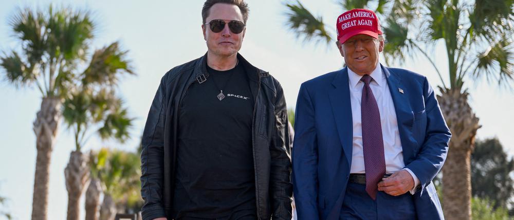 Der designierte US-Präsident Donald Trump und Tech-Milliardär Elon Musk.