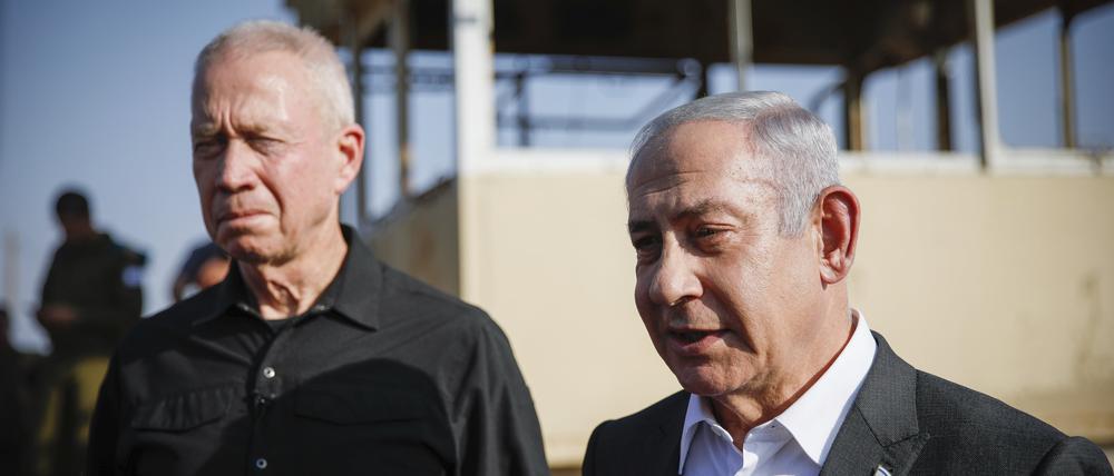 Israel Premier Netanjahu (r.) und der ehemalige Verteidigungsminister Gallant.