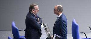 SPD-Minister Boris Pistorius und CDU-Chef Friedrich Merz im Bundestag – vor diesem nun nicht mehr anstehenden Duell um die Kanzlerschaft fürchtete sich die Union etwas mehr.