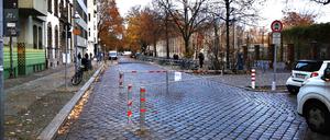 Die Schranke an der Leibniz-Schule in Kreuzberg. 