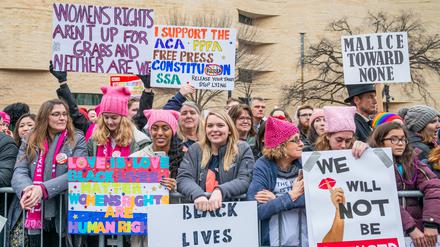 Protestierende beim Women’s March 2017 in Washington DC.