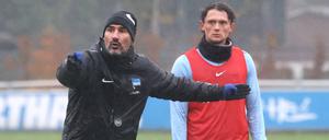 Cheftrainer Cristian Fiel (l.) und Fabian Reese