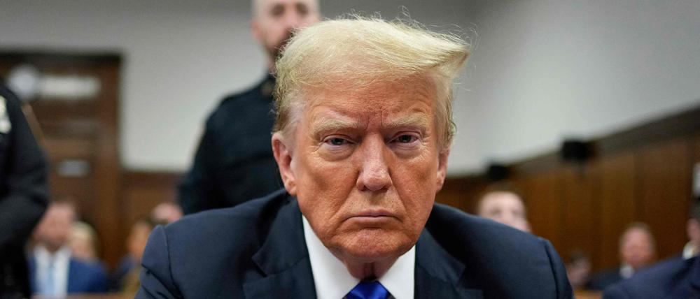 Donald Trump nimmt am 30. Mai 2024 an seinem Strafprozess im Manhattan Criminal Court in New York City teil.