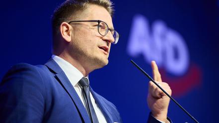 Die AfD Brandenburg unter Landeschef René Springer entscheidet über ihre Landesliste für die Bundestagswahl (Archivbild).
