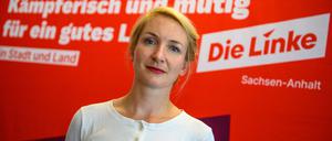 Ines Schwerdtner will in Berlin-Lichtenberg ein Direktmandat für die Linke gewinnen (Archivbild)