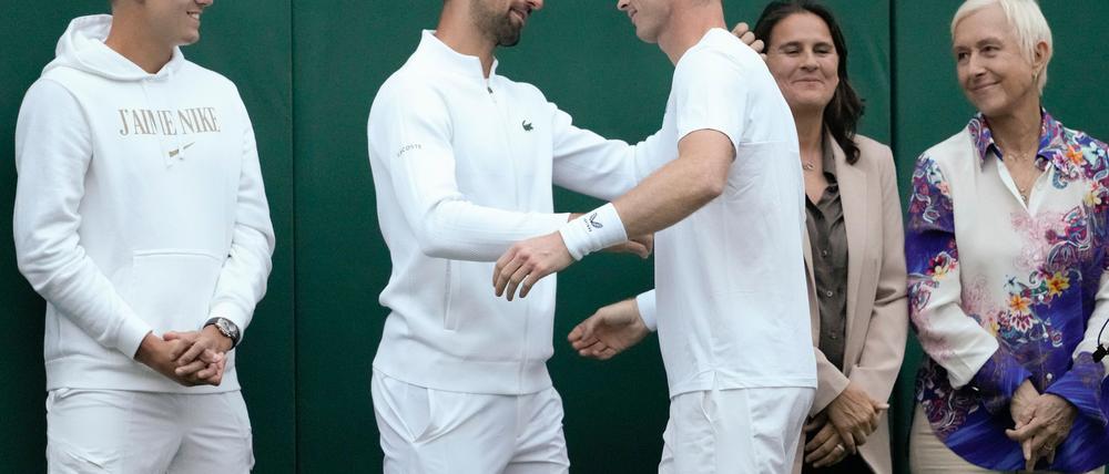 Einst Rivalen, jetzt Spieler und Trainer: Novak Djokovic (links) und Andy Murray