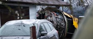 Wrackteile bei Vilnius: Eine DHL-Maschine war hier abgestürzt.