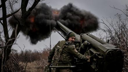 Ukrainischer Soldat in der Region Donezk.