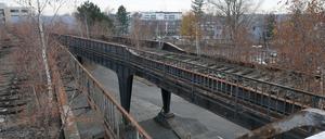 Die maroden Reste der Siemensbahn in Berlin.