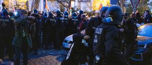 Bei einer propalästinensischen Demonstration werden elf Polizisten verletzt. (Archivbild)