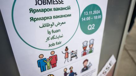 Ukrainische Geflüchtete suchen Arbeit in Berlin.