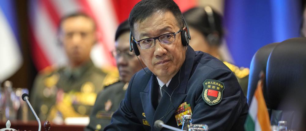 Der chinesische Verteidigungsminister Dong Jun nimmt am Treffen der Verteidigungsminister des Verbands Südostasiatischer Nationen (ASEAN) in Vientiane, Laos, teil.