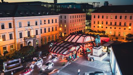Einer der umstrittenen Open Spaces in der Innenstadt bei der IAA 2023. (Archivbild)
