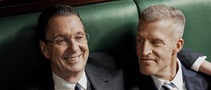 Martin Suter, links, und Benjamin von Stuckrad-Barre, rechts