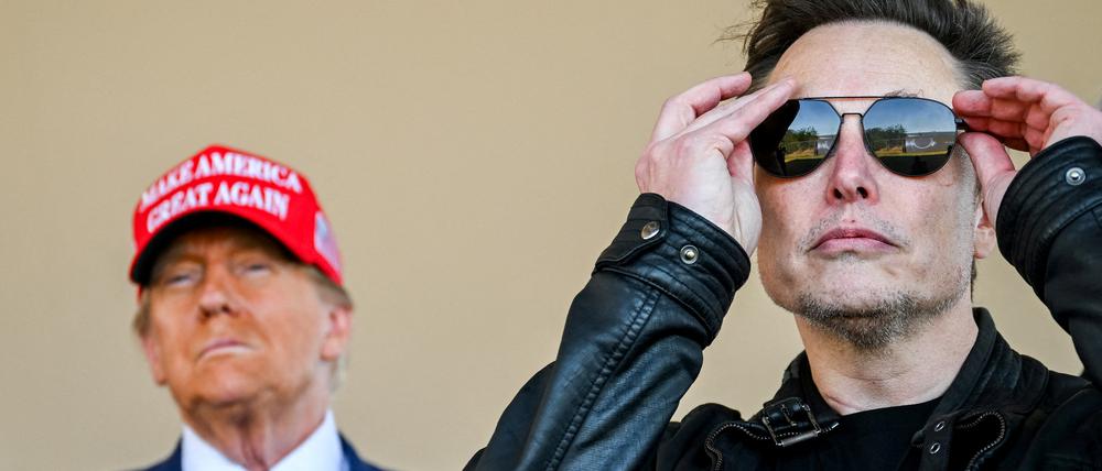 Elon Musk (r.), Donald Trump: Ihr gemeinsames politisches Projekt interessiert auch die FDP.