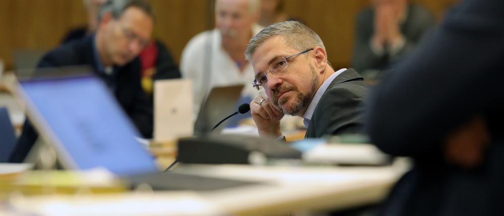 Mike Schubert, Oberbürgermeister Potsdam, in der Stadtverordnetenversammlung