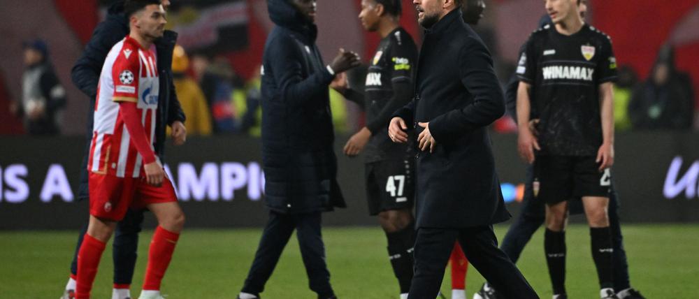 Trainer Sebastian Hoeneß fand nach der Klatsche des VfB Stuttgart in Belgrad deutliche Worte.