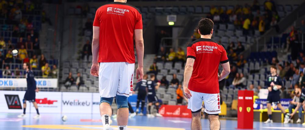 Dainis Kristopans (l) und Erik Balenciaga sind das wohl ungewöhnlichste Rückraum-Duo der Liga.