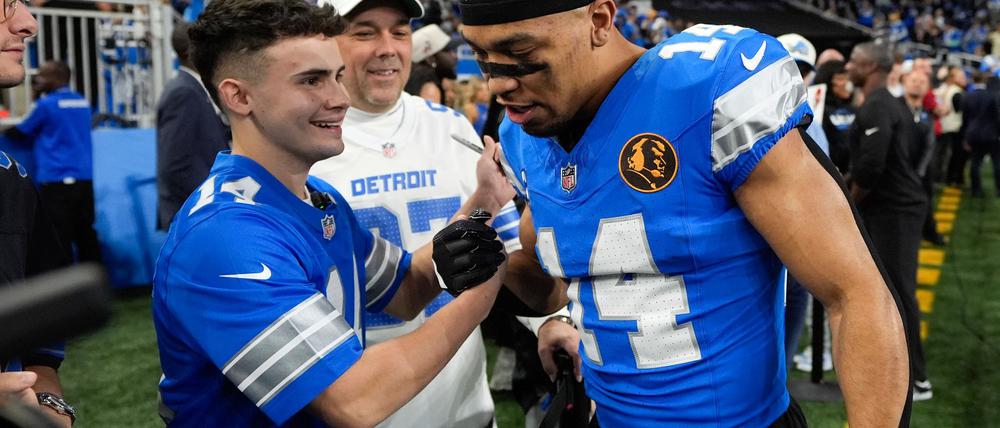 Amon-Ra St. Brown hat mit den Lions derzeit viel Spaß.