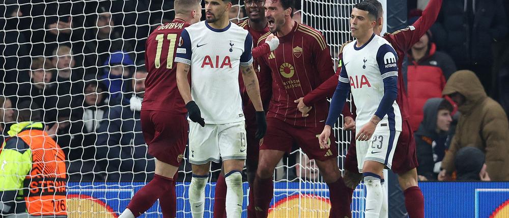 Jubelt über den späten Ausgleichstreffer für die AS Rom: Mats Hummels