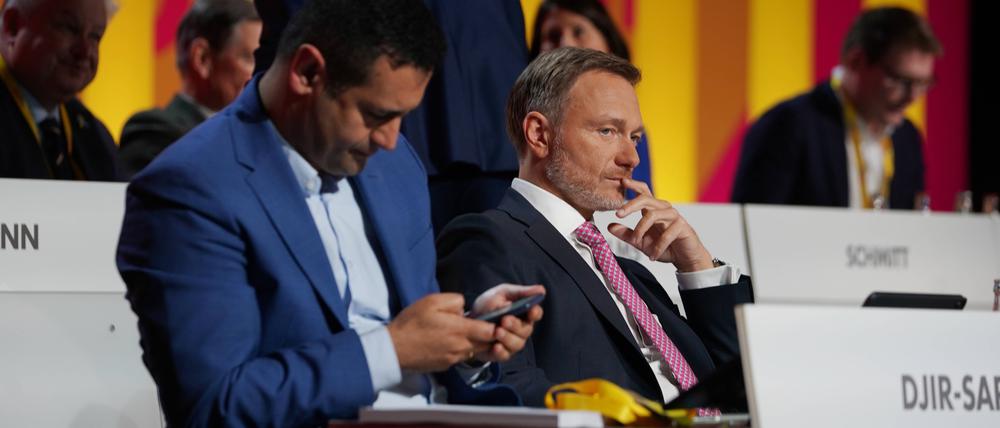FDP-Chef Christian Lindner und sein Generalsekretär Bijan Djir-Sarai.