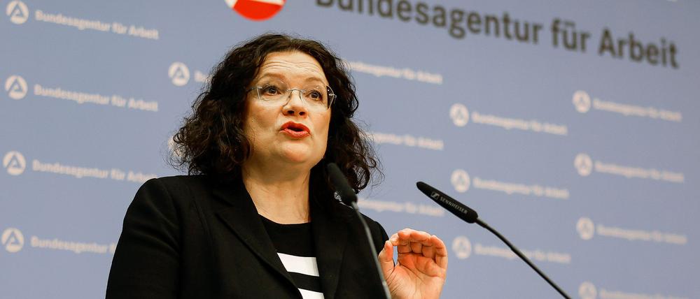 Andrea Nahles, Vorstandsvorsitzende der Bundesagentur für Arbeit. (Archivbild)