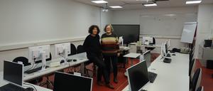 Duscha Rosen (links) und Sibylle Würz vom FrauenComputerZentrum Berlin.