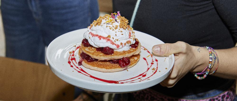 Pink Pancakes im Cafe Blumental in Kreuzberg, Sommer 2024