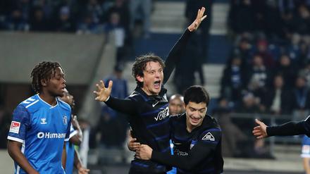 Ein schöner Tag. Fabian Reese feiert an seinem 27. Geburtstag nach vier Monaten Pause sein Comeback für Hertha BSC.