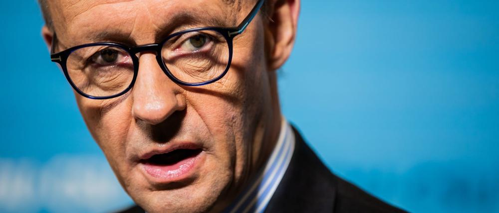 Will etwas richtig stellen: Unions-Kanzlerkandidat Merz.