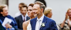 FDP-Chef Christian Lindner und die Journalistin Franca Lehfeldt bei ihrer Hochzeit im Juli 2022 auf Sylt.