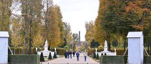 Die Hauptallee im Park Sanssouci. 
