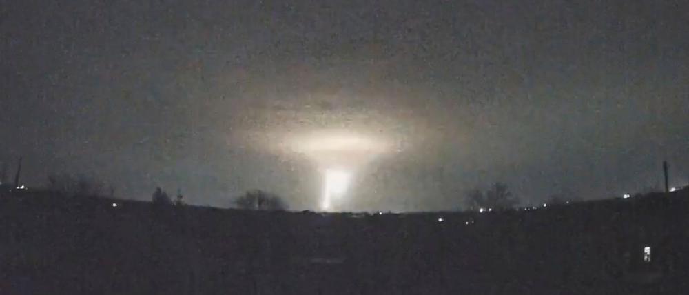 Dnipro während eines russischen Raketenangriffs. (Archivbild)