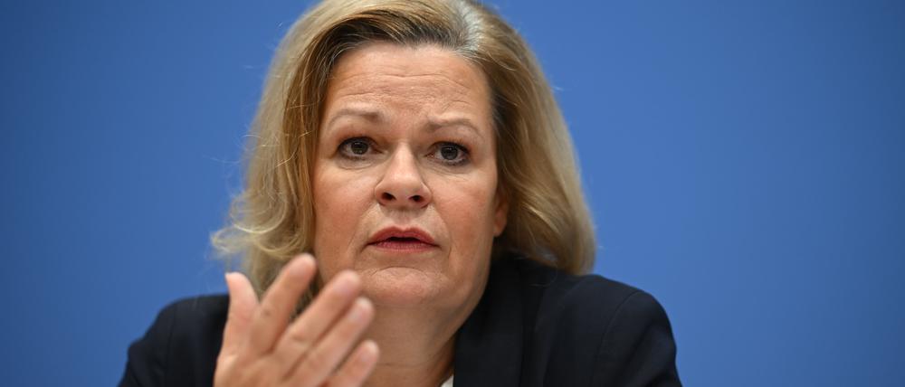 Bundesministerin für Inneres und Heimat: Nancy Faeser (SPD).