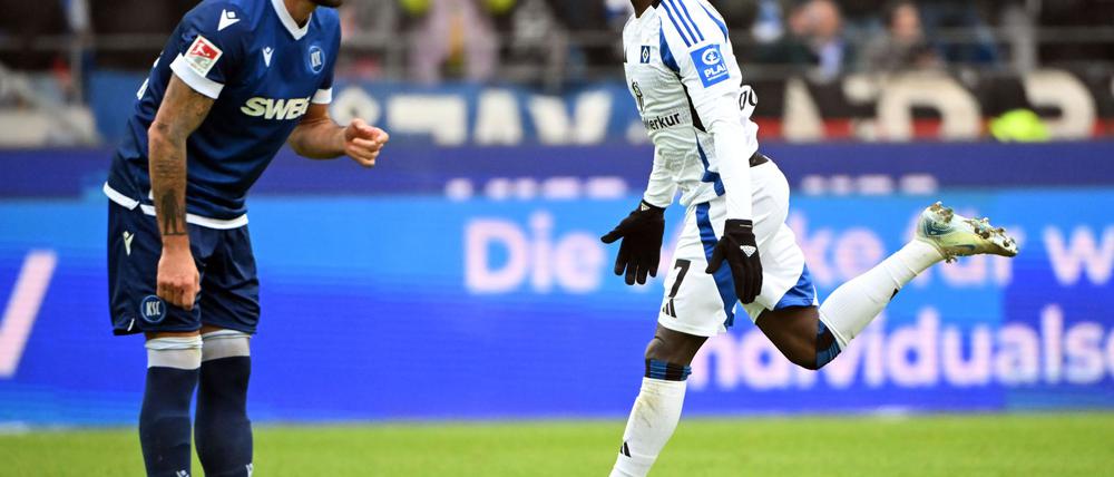 HSV-Torschütze Jean-Luc Dompe.