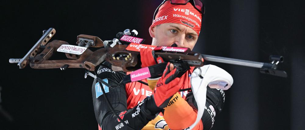 Philipp Nawrath verpasste mit dem deutschen Team in Kontiolahti das Podest.