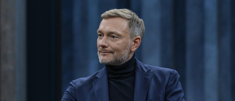 FDP-Chef Christian Lindner in der Sendung von Caren Miosga