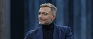 FDP-Chef Christian Lindner in der Sendung von Caren Miosga