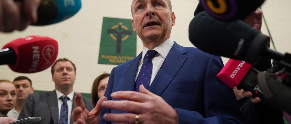 Seine Partei Fianna Fáil liegt auf Kurs, stärkste Kraft in Irland zu werden: Vizeregierungschef Micheál Martin.