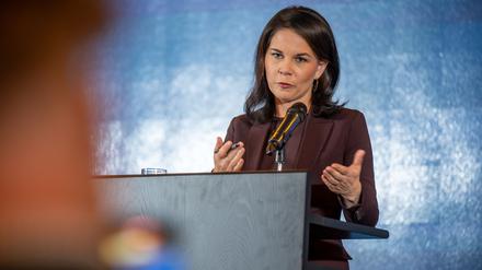 Bundesaußenministerin Annalena Baerbock sprach ihren chinesischen Amtskollegen Wang auf die Rolle Chinas im Ukraine-Krieg an. 