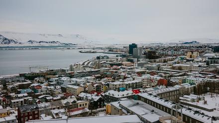 Islands Hauptstadt Reykjavik.