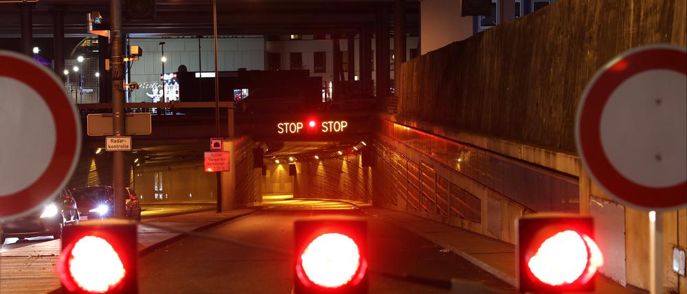 Wieder soll der Tiergartentunnel in der Nacht gesperrt werden.