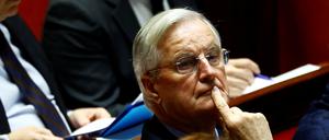 Premier auf Abruf: Michel Barnier in der Nationalversammlung.