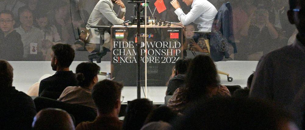Im siebten Spiel der Schach-WM in Singapur hat es keinen Sieger gegeben.