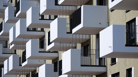 Der erste Bauabschnitt der ·Beamtencity· in München ist zu sehen. (zu dpa: «Neue Holding soll Kosten bei staatlichem Wohnungsbau senken») Foto: Sven Hoppe/dpa +++ dpa-Bildfunk +++