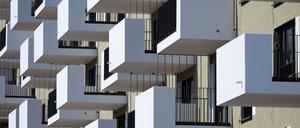 Der erste Bauabschnitt der ·Beamtencity· in München ist zu sehen. (zu dpa: «Neue Holding soll Kosten bei staatlichem Wohnungsbau senken») Foto: Sven Hoppe/dpa +++ dpa-Bildfunk +++