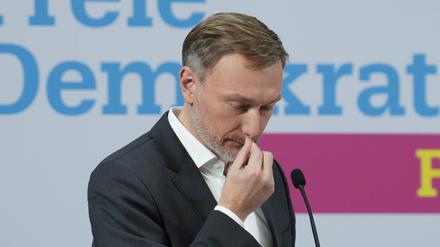 FDP-Chef Christian Lindner bei einer Pressekonferenz. (Symbolbild)