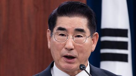 Der südkoreanische Verteidigungsminister Kim Yong Hyun spricht auf einer Pressekonferenz (Archivbild).