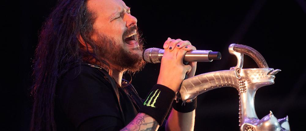 Jonathan Davis, Sänger der Band Korn freut sich auf die Auftritte in Deutschland. (Archivbild)